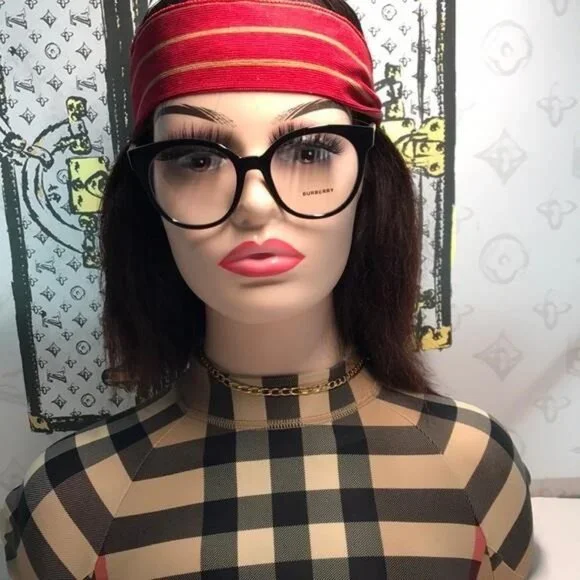 New Authentic Burberry Black and Gold Women's Glasses BE2356 3942
